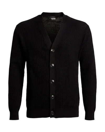 Masq Man Cardigan Black Size 40 Cotton