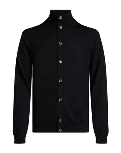 Masq Man Cardigan Black Size 46 Merino Wool