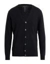 Masq Man Cardigan Black Size 46 Wool In Black