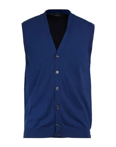 Masq Man Cardigan Blue Size 36 Organic Cotton