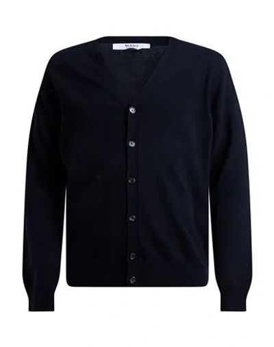 Masq Man Cardigan Blue Size 42 Wool