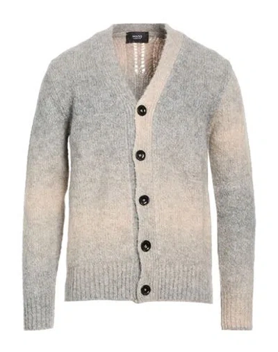 Masq Man Cardigan Grey Size 44 Alpaca Wool, Polyamide In Multi