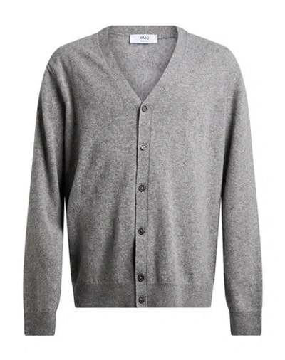 Masq Man Cardigan Light Grey Size 36 Wool In Gray
