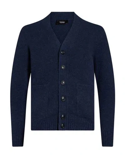 Masq Man Cardigan Midnight Blue Size 38 Alpaca Wool, Polyamide, Wool, Elastane