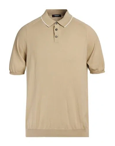 Masq Man Polo Shirt Sand Size 40 Cotton In Nude