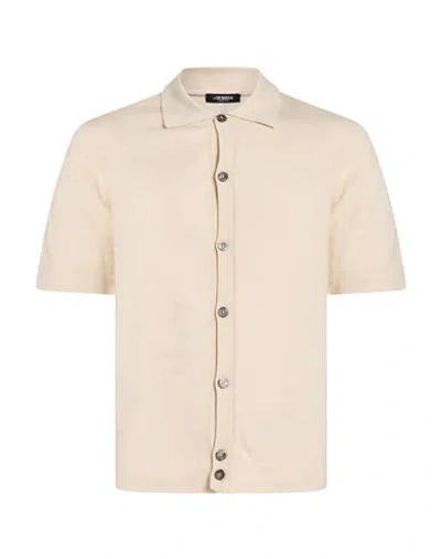 Masq Man Shirt Cream Size M Cotton In Neutral