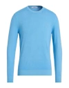 Masq Man Sweater Azure Size 42 Merino Wool, Cashmere In Blue
