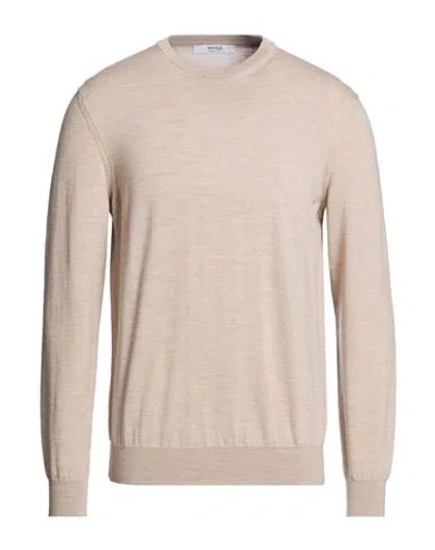 Masq Man Sweater Beige Size 42 Merino Wool In Sand