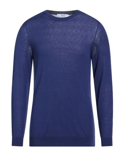Masq Man Sweater Blue Size 42 Silk