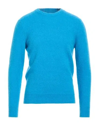 Masq Man Sweater Blue Size 46 Alpaca Wool, Polyamide, Wool, Elastane