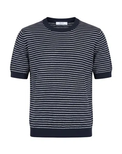 Masq Man Sweater Blue Size 46 Cotton, Linen In Multi