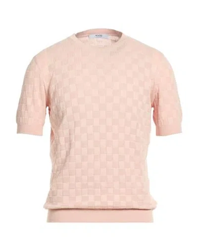 Masq Man Sweater Blush Size 46 Cotton In Pink