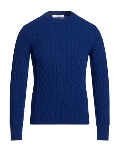 Masq Man Sweater Bright Blue Size 48 Wool