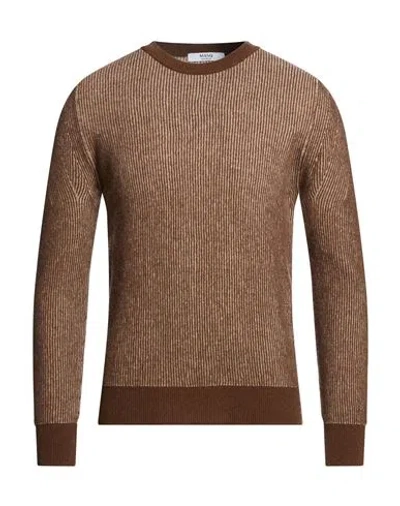 Masq Man Sweater Brown Size 46 Wool In Neutral