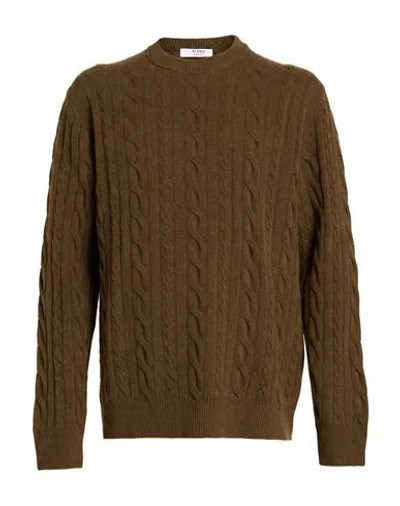 Masq Man Sweater Brown Size 48 Wool In Burgundy