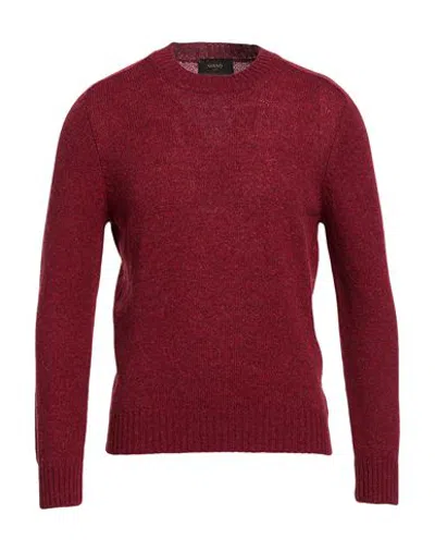 Masq Man Sweater Burgundy Size 38 Wool In Multi
