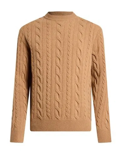 Masq Man Sweater Camel Size 40 Wool In Brown