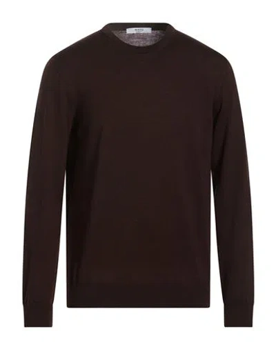 Masq Man Sweater Chocolate Brown Size 40 Merino Wool