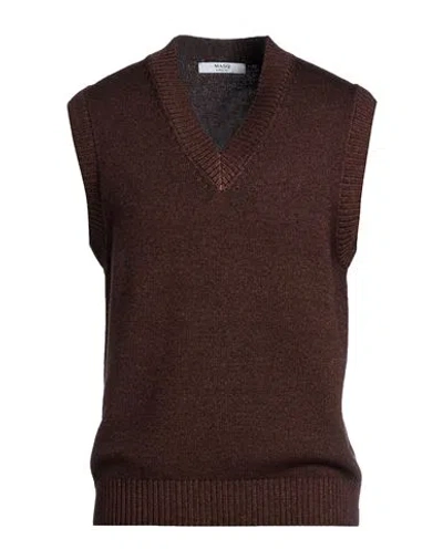 Masq Man Sweater Chocolate Brown Size 42 Merino Wool