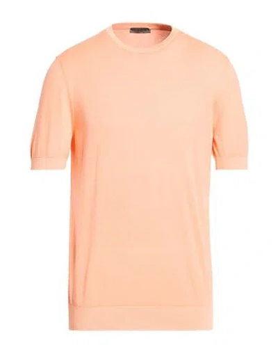 Masq Man Sweater Coral Size 44 Cotton In Red