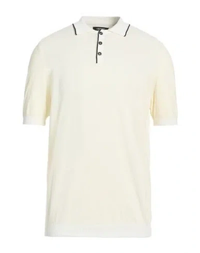 Masq Man Sweater Cream Size 44 Cotton, Polyamide In White