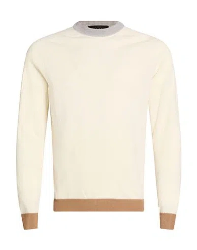 Masq Man Sweater Cream Size 44 Wool In Gray