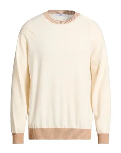 Masq Man Sweater Cream Size 44 Wool In Neutral