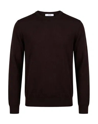 Masq Man Sweater Dark Brown Size 44 Merino Wool
