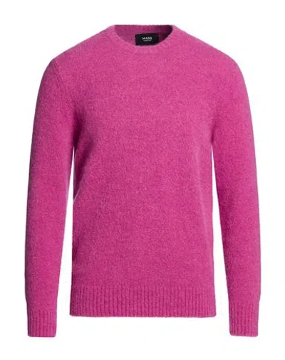 Masq Man Sweater Fuchsia Size 40 Alpaca Wool, Polyamide, Wool, Elastane In Purple
