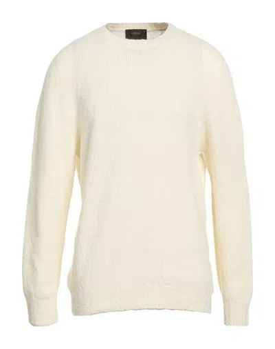 Masq Man Sweater Ivory Size Xxl Wool In White