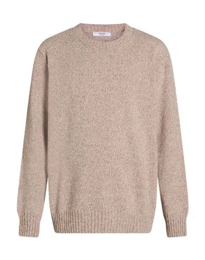 Masq Man Sweater Light Brown Size 40 Merino Wool In Multi