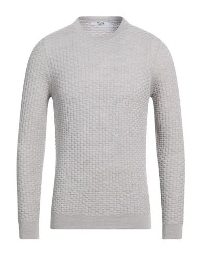 Masq Man Sweater Light Grey Size 38 Merino Wool In Gray