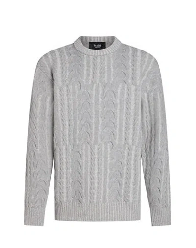 Masq Man Sweater Light Grey Size 44 Wool In Gray