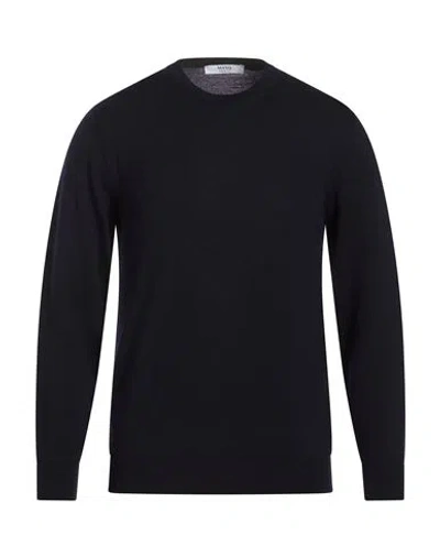 Masq Man Sweater Midnight Blue Size 38 Merino Wool In Black