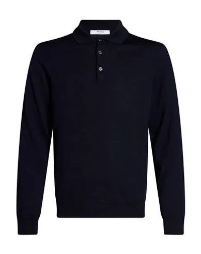 Masq Man Sweater Midnight Blue Size 44 Merino Wool In Black