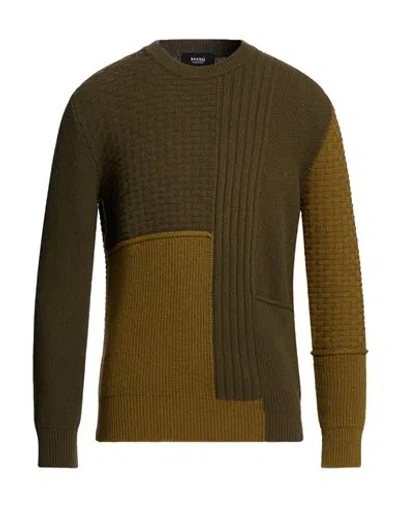 Masq Man Sweater Military Green Size 40 Wool