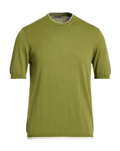 Masq Man Sweater Military Green Size 44 Cotton In Multi