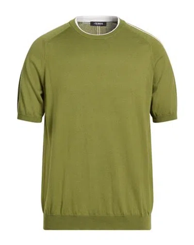 Masq Man Sweater Military Green Size 46 Organic Cotton