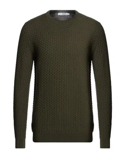 Masq Man Sweater Military Green Size 48 Merino Wool