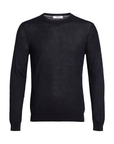Masq Man Sweater Navy Size 40 Silk In Blue
