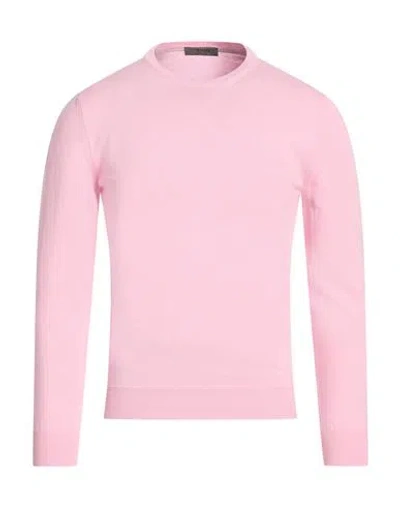 Masq Man Sweater Pink Size 36 Organic Cotton In Multi