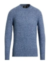 Masq Man Sweater Slate Blue Size 38 Cotton, Alpaca Wool, Polyamide, Elastane, Wool In Blue