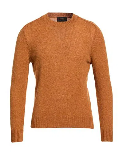 Masq Man Sweater Tan Size 38 Wool In Multi