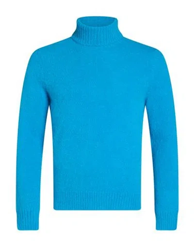 Masq Man Turtleneck Azure Size 38 Alpaca Wool, Polyamide, Wool, Elastane In Multi