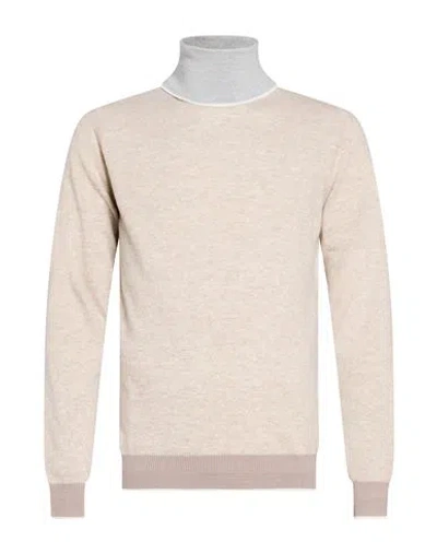 Masq Man Turtleneck Beige Size 38 Merino Wool In Neutral