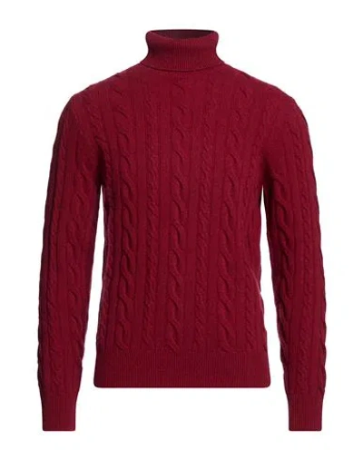 Masq Man Turtleneck Burgundy Size 38 Wool In Red