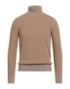 Masq Man Turtleneck Camel Size 48 Wool In Brown