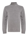 Masq Man Turtleneck Grey Size 44 Cotton, Polyamide, Elastane In Multi