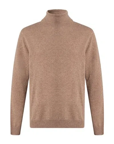 Masq Man Turtleneck Light Brown Size 42 Wool In Beige