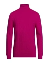Masq Man Turtleneck Magenta Size 46 Merino Wool In Pink